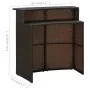 Brown synthetic rattan high garden table 120x55x110 cm by vidaXL, Garden tables - Ref: Foro24-313467, Price: 208,24 €, Discou...