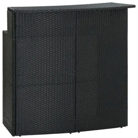 Mesa alta de jardín ratán sintético negro 120x55x110 cm de vidaXL, Mesas de jardín - Ref: Foro24-313468, Precio: 211,18 €, De...