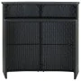 Black synthetic rattan high garden table 120x55x110 cm by vidaXL, Garden tables - Ref: Foro24-313468, Price: 214,75 €, Discou...