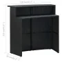 Black synthetic rattan high garden table 120x55x110 cm by vidaXL, Garden tables - Ref: Foro24-313468, Price: 214,75 €, Discou...
