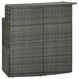 Gray synthetic rattan high garden table 120x55x110 cm by vidaXL, Garden tables - Ref: Foro24-313469, Price: 205,40 €, Discoun...