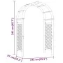 Arch with impregnated solid wood trellis 141x97x243 cm by vidaXL, Pergolas, arches and garden trellises - Ref: Foro24-318420,...