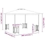 Gazebo with side walls and double roofs anthracite 3x3 m by vidaXL, Tents and gazebos - Ref: Foro24-318541, Price: 342,20 €, ...