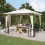 Gazebo with side walls and double cream roofs 3x3 m by vidaXL, Tents and gazebos - Ref: Foro24-318540, Price: 342,44 €, Disco...