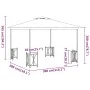 Gazebo with side walls and double cream roofs 3x3 m by vidaXL, Tents and gazebos - Ref: Foro24-318540, Price: 342,44 €, Disco...