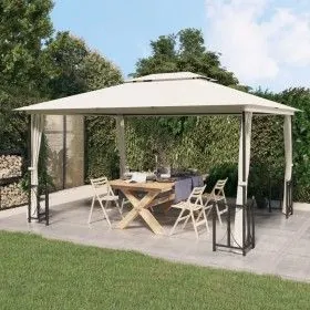 Gazebo with side walls and double cream roofs3x4 m by vidaXL, Tents and gazebos - Ref: Foro24-318543, Price: 347,55 €, Discou...