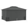 Gazebo with side walls and double anthracite roofs 3x4 m by vidaXL, Tents and gazebos - Ref: Foro24-318544, Price: 390,65 €, ...