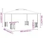 Gazebo with side walls and double anthracite roofs 3x4 m by vidaXL, Tents and gazebos - Ref: Foro24-318544, Price: 390,65 €, ...