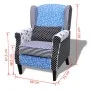 Armchair with patchwork design fabric design by vidaXL, Armchairs - Ref: Foro24-240882, Price: 223,80 €, Discount: %