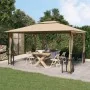 Gazebo with side walls and double roofs taupe gray 3x4 m by vidaXL, Tents and gazebos - Ref: Foro24-318545, Price: 434,32 €, ...