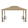 Gazebo with side walls and double roofs taupe gray 3x4 m by vidaXL, Tents and gazebos - Ref: Foro24-318545, Price: 434,32 €, ...