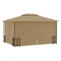 Gazebo with side walls and double roofs taupe gray 3x4 m by vidaXL, Tents and gazebos - Ref: Foro24-318545, Price: 434,32 €, ...