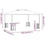 Gazebo with side walls and double roofs taupe gray 3x4 m by vidaXL, Tents and gazebos - Ref: Foro24-318545, Price: 434,32 €, ...