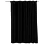 Blackout curtain with hooks black linen look 290x245 cm by vidaXL, Curtains and curtains - Ref: Foro24-321159, Price: 56,76 €...
