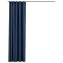 Blackout curtain with hooks in blue linen look 290x245 cm by vidaXL, Curtains and curtains - Ref: Foro24-321183, Price: 37,46...