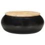 Black solid mango wood coffee table 68x68x30 cm by vidaXL, Coffee table - Ref: Foro24-323533, Price: 173,84 €, Discount: %
