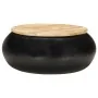 Schwarzer Couchtisch aus massivem Mangoholz, 68 x 68 x 30 cm von vidaXL, Couchtisch - Ref: Foro24-323533, Preis: 173,85 €, Ra...