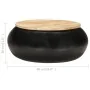 Schwarzer Couchtisch aus massivem Mangoholz, 68 x 68 x 30 cm von vidaXL, Couchtisch - Ref: Foro24-323533, Preis: 173,85 €, Ra...