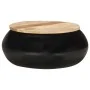 Black solid mango wood coffee table 68x68x30 cm by vidaXL, Coffee table - Ref: Foro24-323533, Price: 173,84 €, Discount: %