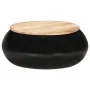Black solid mango wood coffee table 68x68x30 cm by vidaXL, Coffee table - Ref: Foro24-323533, Price: 173,84 €, Discount: %