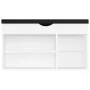 Schuhbank mit weißem Holzwerkstoffkissen 80x30x47 cm von vidaXL, Schuhregale und Schuhorganisatoren - Ref: Foro24-326759, Pre...