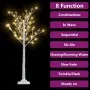 Árbol de Navidad LED blanco cálido sauce interior exterior 1,2m de vidaXL, Arboles de navidad - Ref: Foro24-328672, Precio: 3...