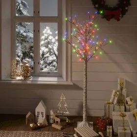 Árbol de Navidad LED de colores sauce interior exterior 1,5 m de vidaXL, Arboles de navidad - Ref: Foro24-328679, Precio: 56,...
