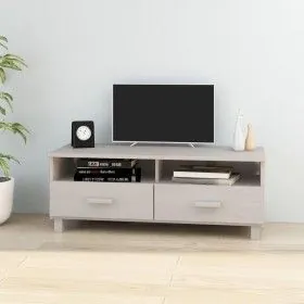 Mueble de TV HAMAR madera maciza de pino blanco 106x40x40 cm de vidaXL, Muebles TV - Ref: Foro24-340469, Precio: 92,53 €, Des...