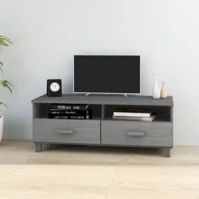 HAMAR TV cabinet solid dark gray pine wood 106x40x40 cm by vidaXL, TV Furniture - Ref: Foro24-340470, Price: 92,34 €, Discoun...