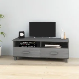 HAMAR TV-Schrank aus massivem Kiefernholz dunkelgrau 106x40x40 cm von vidaXL, TV-Möbel - Ref: Foro24-340470, Preis: 92,34 €, ...