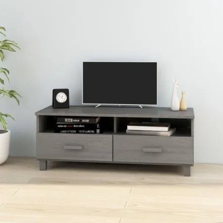 TV-Möbel HAMAR Massivholz Kiefer hellgrau 106x40x40 cm von vidaXL, TV-Möbel - Ref: Foro24-340471, Preis: 92,34 €, Rabatt: %