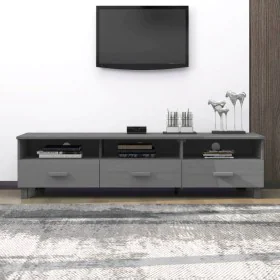 HAMAR TV cabinet solid dark gray pine wood 158x40x40 cm by vidaXL, TV Furniture - Ref: Foro24-340474, Price: 110,63 €, Discou...