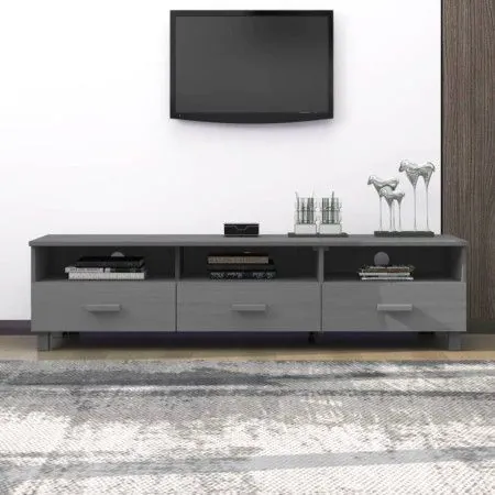 HAMAR TV-Schrank aus massivem dunkelgrauem Kiefernholz 158x40x40 cm von vidaXL, TV-Möbel - Ref: Foro24-340474, Preis: 110,63 ...