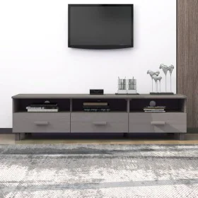 Mueble de TV HAMAR madera maciza de pino gris claro 158x40x40 de vidaXL, Muebles TV - Ref: Foro24-340475, Precio: 133,33 €, D...