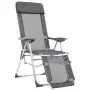 Klappbare Campingstühle mit Fußstütze 2 Stück Textilene grau von vidaXL, Gartenstühle - Ref: Foro24-360145, Preis: 175,05 €, ...