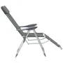 Klappbare Campingstühle mit Fußstütze 2 Stück Textilene grau von vidaXL, Gartenstühle - Ref: Foro24-360145, Preis: 175,05 €, ...