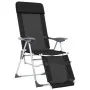 Klappbare Campingstühle mit Fußstütze, 2 Stück, Textilene schwarz von vidaXL, Gartenstühle - Ref: Foro24-360146, Preis: 175,8...