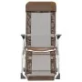 Faltbare Campingstühle mit Fußstütze 2 Stück Textilene Braun von vidaXL, Gartenstühle - Ref: Foro24-360148, Preis: 148,19 €, ...