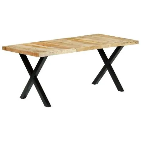 Esstisch aus massivem Mangoholz, 180 x 90 x 76 cm von vidaXL, Küchen- und Esstische - Ref: Foro24-283780, Preis: 427,03 €, Ra...