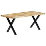 Solid mango wood dining table 180x90x76 cm by vidaXL, Kitchen and dining tables - Ref: Foro24-283780, Price: 427,03 €, Discou...