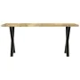 Solid mango wood dining table 180x90x76 cm by vidaXL, Kitchen and dining tables - Ref: Foro24-283780, Price: 427,03 €, Discou...