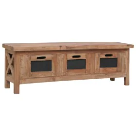 TV cabinet with 3 drawers solid mahogany wood 120x30x40 cm by vidaXL, TV Furniture - Ref: Foro24-283913, Price: 211,13 €, Dis...