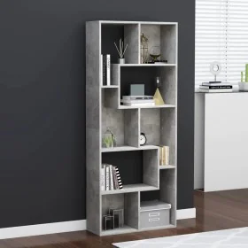 Concrete gray plywood shelf 67x24x161 cm by vidaXL, Bookcases and shelves - Ref: Foro24-801881, Price: 66,44 €, Discount: %