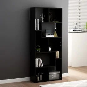 Black plywood bookcase shelf 67x24x161 cm by vidaXL, Bookcases and shelves - Ref: Foro24-801878, Price: 67,31 €, Discount: %