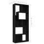 Black plywood bookcase shelf 67x24x161 cm by vidaXL, Bookcases and shelves - Ref: Foro24-801878, Price: 64,93 €, Discount: %