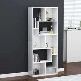 Regal aus glänzend weißem Sperrholz, 67 x 24 x 161 cm von vidaXL, Bücherregale und Regale - Ref: Foro24-801883, Preis: 82,21 ...