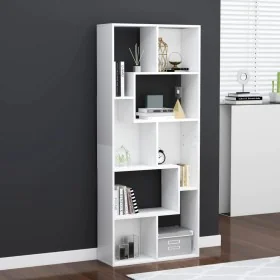 White plywood bookcase shelf 67x24x161 cm by vidaXL, Bookcases and shelves - Ref: Foro24-801877, Price: 74,56 €, Discount: %