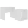 Juego de mesas de centro madera contrachapada blanco 48x30x45cm de vidaXL, Mesas de centro - Ref: Foro24-802885, Precio: 34,7...