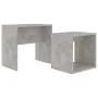 Juego de mesas de centro contrachapada gris hormigón 48x30x45cm de vidaXL, Mesas de centro - Ref: Foro24-802889, Precio: 39,8...