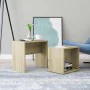 Set of oak-colored plywood coffee tables 48x30x45cm by vidaXL, Coffee table - Ref: Foro24-802888, Price: 33,88 €, Discount: %